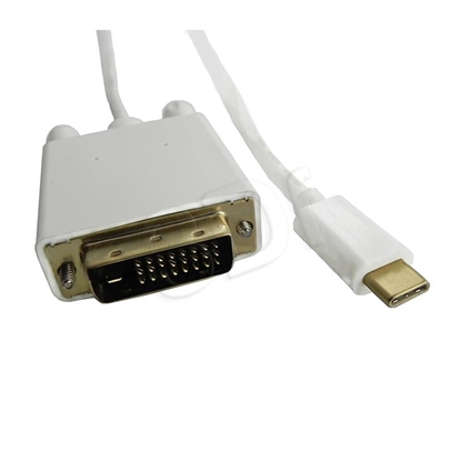 Attēls no Kabel DisplayPort Alternate mode | USB 3.1 typC męski / DVI     męski | 4Kx2K | 1m