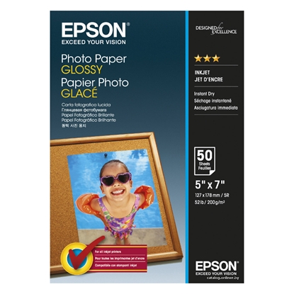 Picture of Epson Photo Paper Glossy 13x18 cm 50 Sheets 200 g