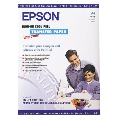 Attēls no Epson Iron-on-Transfer Paper - A4 - 10 Sheets