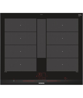 Picture of Siemens EX675LYC1E hob Black, Stainless steel Built-in Zone induction hob 4 zone(s)