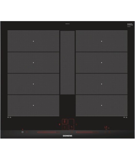 Picture of Siemens EX675LYC1E hob Black, Stainless steel Built-in Zone induction hob 4 zone(s)