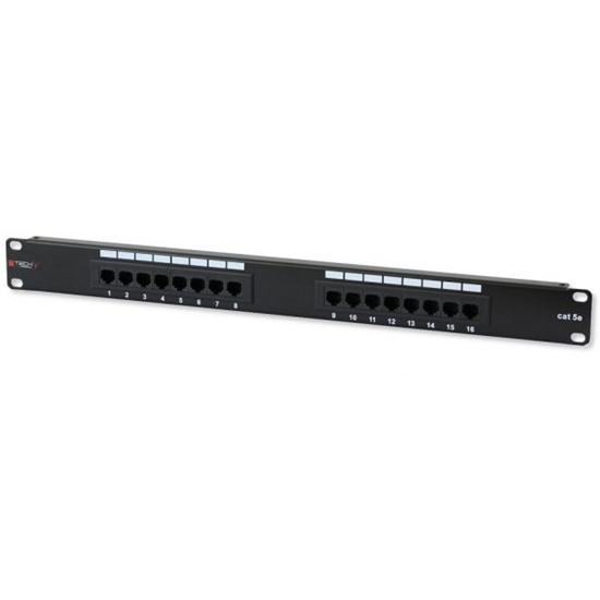 Picture of Techly Patch Panel 1U UTP 16x RJ45 Cat5e Czarny (22854)
