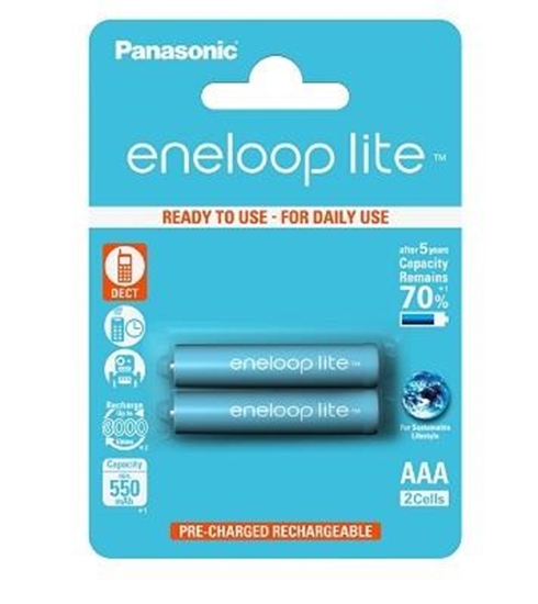 Picture of Panasonic Rechargeable Batteries ENELOOP Lite BK-4LCCE/2BE AAA, 550 mAh, 2 pc(s)