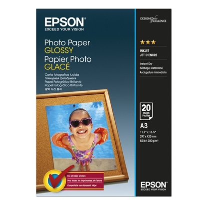 Attēls no Epson Photo Paper Glossy - A3 - 20 sheets