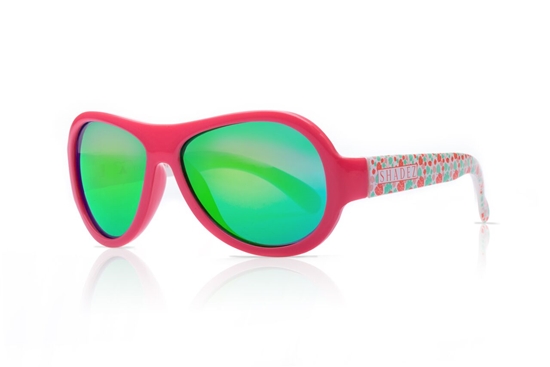 Изображение Akcija! SHADEZ Designer Leaf Print Pink Junior bērnu saulesbrilles, 3-7 gadi