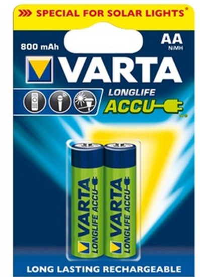 Picture of 1x2 Varta Solar Accu AA NiMH 800 mAh Mignon