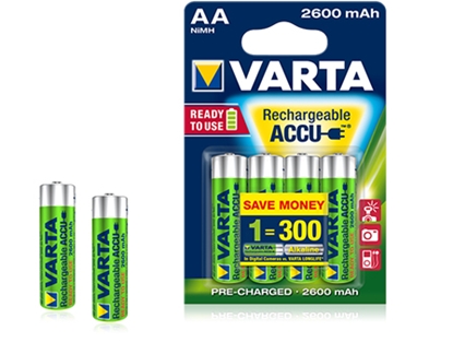 Attēls no 1x4 Varta Rechargeable Accu AA NiMH 2600 mAh Mignon