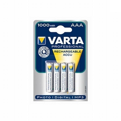 Attēls no 1x4 Varta Rechargeable Accu AAA Ready2Use NiMH 1000 mAh Micro
