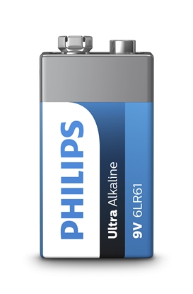 Picture of Philips Ultra Alkaline Battery 6LR61E1B/10