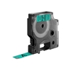 Picture of Dymo D1 12mm Black/Green labels 45019