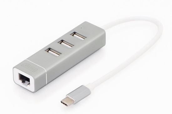Picture of Digitus USB Type-C? 3-Port Hub + Fast Ethernet LAN Adapter