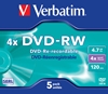 Picture of 1x5 Verbatim DVD-RW 4,7GB 4x Speed, Jewel Case