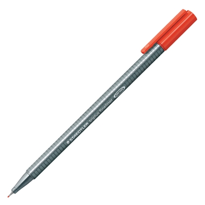 Pilt STAEDTLER Flomasterveida pildspalva   TRIPLUS fineliner 0.3mm sarkana krāsā