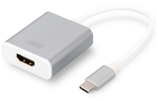 Изображение Adapter graficzny HDMI 4K 30Hz UHD na USB 3.0 Typ C, z audio, aluminiowy