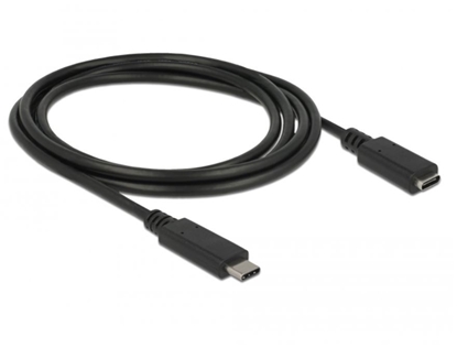 Attēls no Delock Extension cable SuperSpeed USB (USB 3.1 Gen 1) USB Type-C™ male > female 3 A 1.5 m black