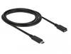 Изображение Delock Extension cable SuperSpeed USB (USB 3.1 Gen 1) USB Type-C™ male > female 3 A 2.0 m black