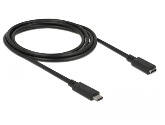 Picture of Delock Extension cable SuperSpeed USB (USB 3.1 Gen 1) USB Type-C™ male > female 3 A 2.0 m black