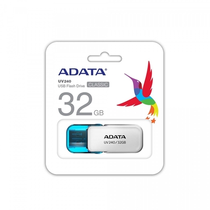 Attēls no MEMORY DRIVE FLASH USB2 32GB/WHITE AUV240-32G-RWH ADATA