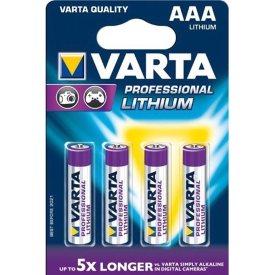 Picture of 1x4 Varta Ultra Lithium Micro AAA LR03