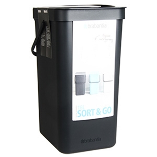 Изображение Atkritumu tvertne Brabantia Sort&Go 16l pelēka