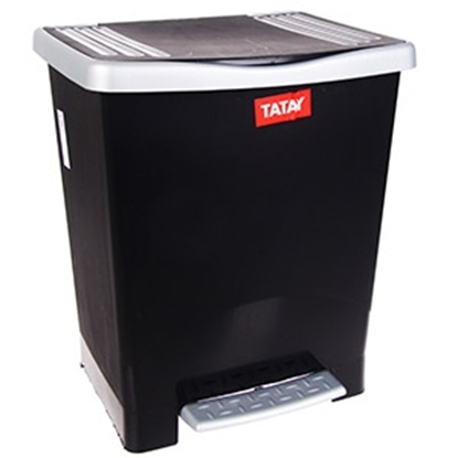 Picture of Atkritumu tvertne Tatay ar pedāli 25l melna