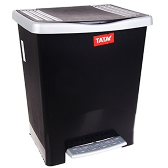 Picture of Atkritumu tvertne Tatay ar pedāli 25l melna