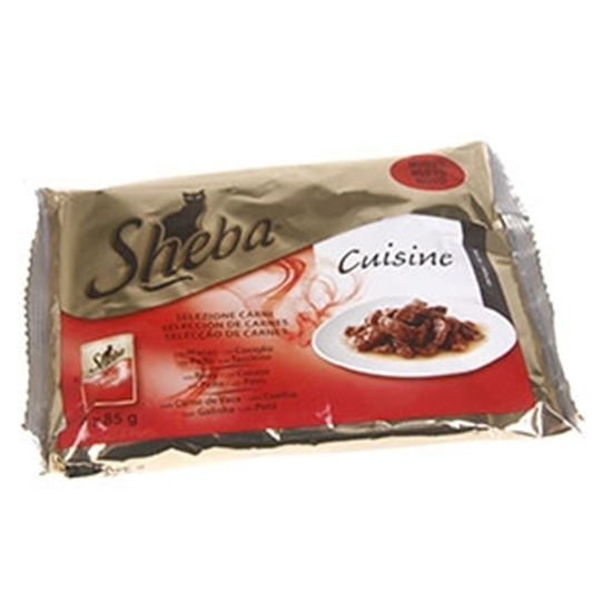 Изображение Barība kaķiem Sheba Cuisine gaļas izlase 4x85g