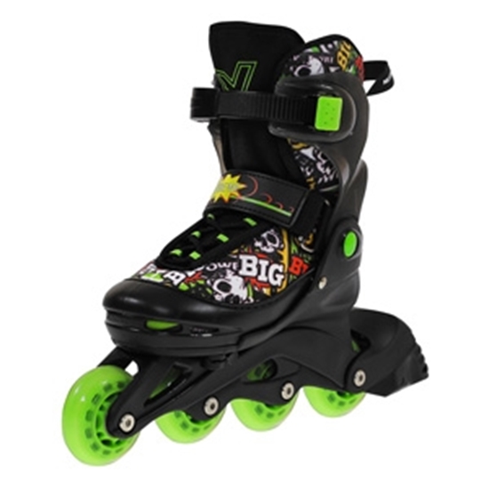 Изображение Skrituļslidas In-Line NJ2117 izm.:M melnas/zaļas