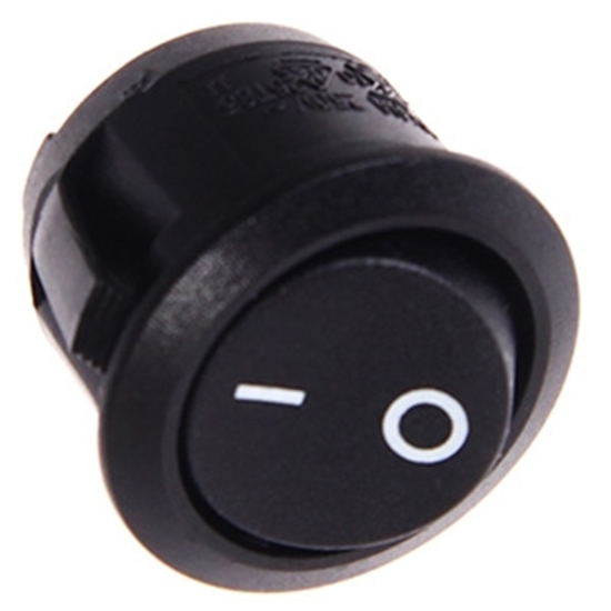 Picture of Slēdzis ON-OFF fiks 250V 6A melns/apaļš