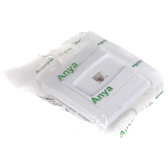 Изображение Telefona ligzda ANYA RJ11x1 balta