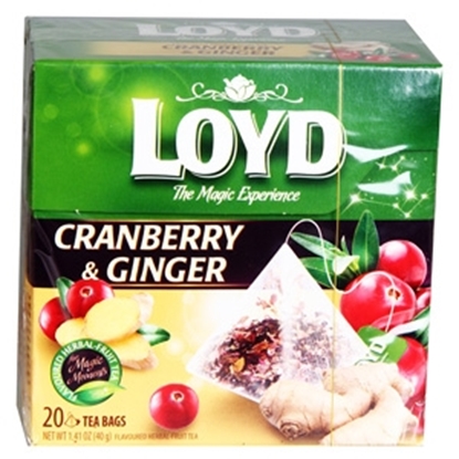 Picture of Tēja Loyd Pyramids dzērveņu un ingvera garša 40g