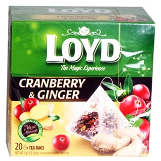 Picture of Tēja Loyd Pyramids dzērveņu un ingvera garša 40g