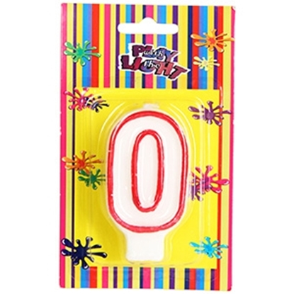 Picture of Tortes svecīte 7cm Cipars 0