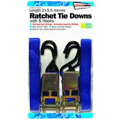 Attēls no Bagāžas stipr.siksnas ar spriegot.un āķiem 3.5m