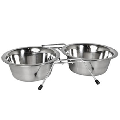 Attēls no Statīvs ar 2 bļodām 16.5cm 750ml