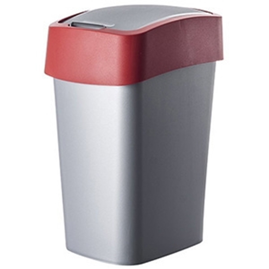 Picture of Atkritumu tvertne Curver Flip Bin 10L sudr./sarkans