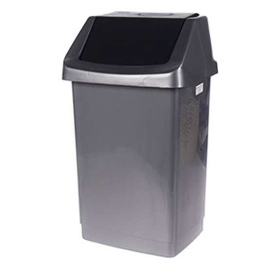 Picture of Atkritumu tvertne Curver Click 9L metāliska