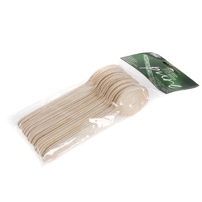 Attēls no Koka karotes Pure 16.5cm 25gab.