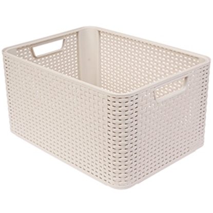 Picture of Kaste bez vāka Style Rattan L krēmkrāsas 43L 44x33x23cm