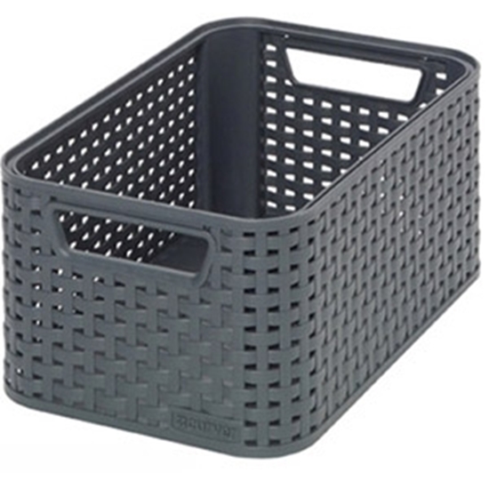 Picture of Kaste bez vāka Style Rattan S tumši pelēka 29x19x13cm