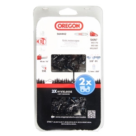 Picture of Ķēdes 16'' 3/8 1.3 55E Oregon 91VXL055E 2gab.