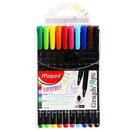 Изображение Marķieris MAPED Finefelt Graph'Peps 0.4mm 10 kr.