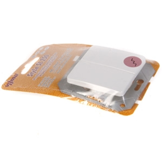 Picture of Pārslēdzis 1+1 bez rāmja SL250 balts