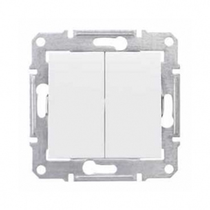 Picture of Slēdzis 1+1 Asfora balts MEH