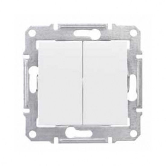 Picture of Slēdzis 1+1 Asfora balts MEH