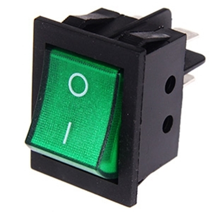 Picture of Slēdzis ON-OFF zaļš 16A/250V fiks.