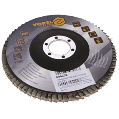 Picture of Slīpdisks 125x22mm P80, vēdekļveida