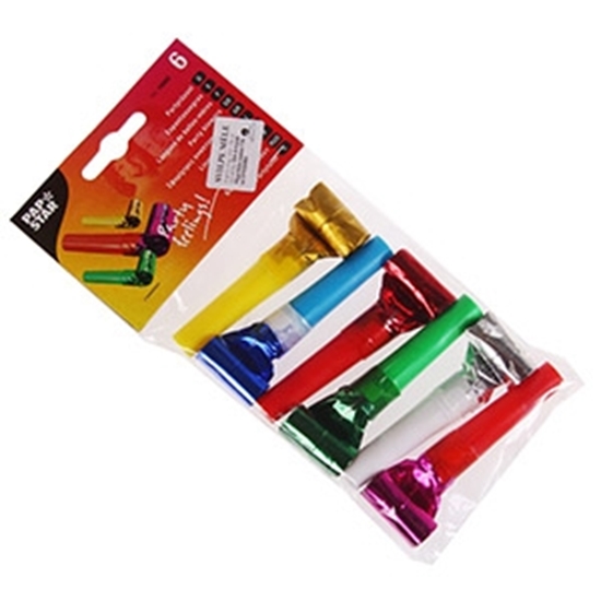 Picture of Svilpes metāliski spīdīgas 6gab.