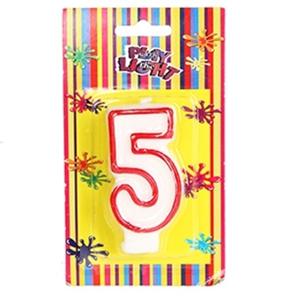 Picture of Tortes svecīte 7cm Cipars 5