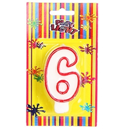 Picture of Tortes svecīte 7cm Cipars 6